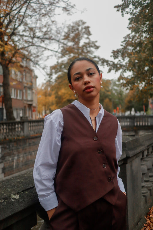 Marika Vest in Autumn Brown